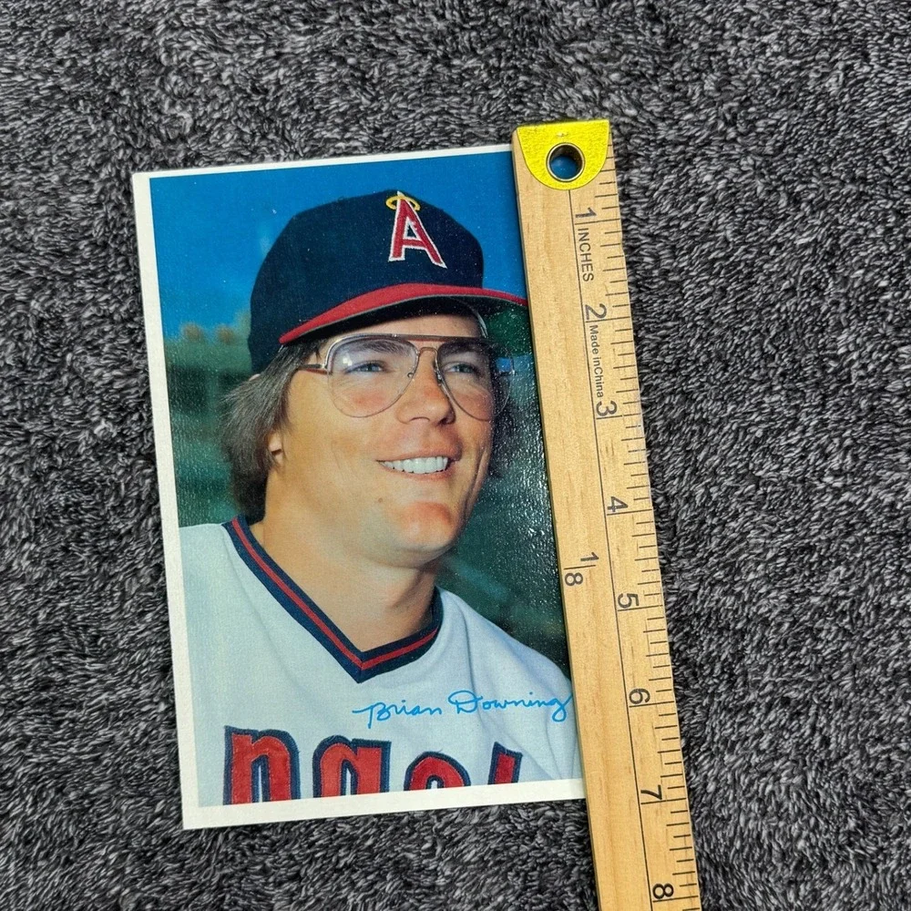 1980 Topps Brian Downing California Angels Catcher Card 49 of 60 5x7 Vintage